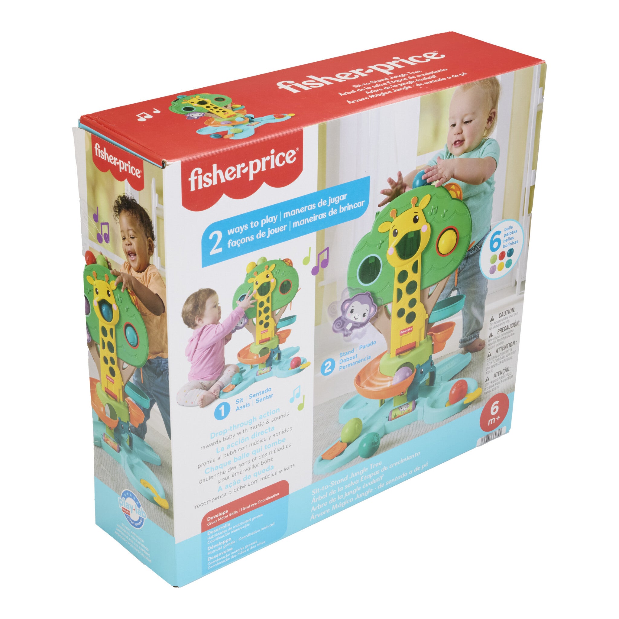 Fisher-Price Sit-To-Stand Jungle Tree Musical Ball Drop Activity Centre