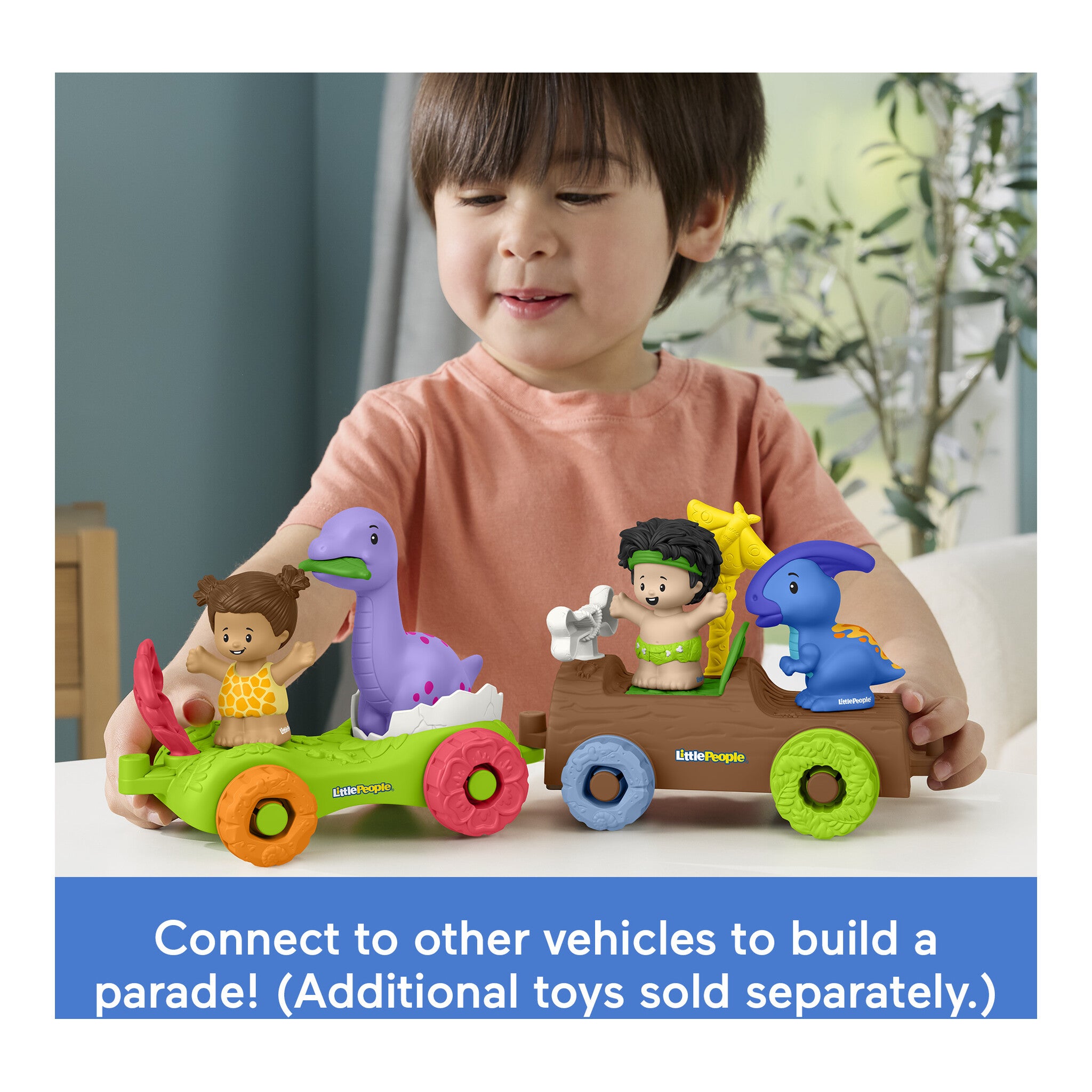 Fisher-Price Little People Dinosaur Parade Egg Car & Figure Set