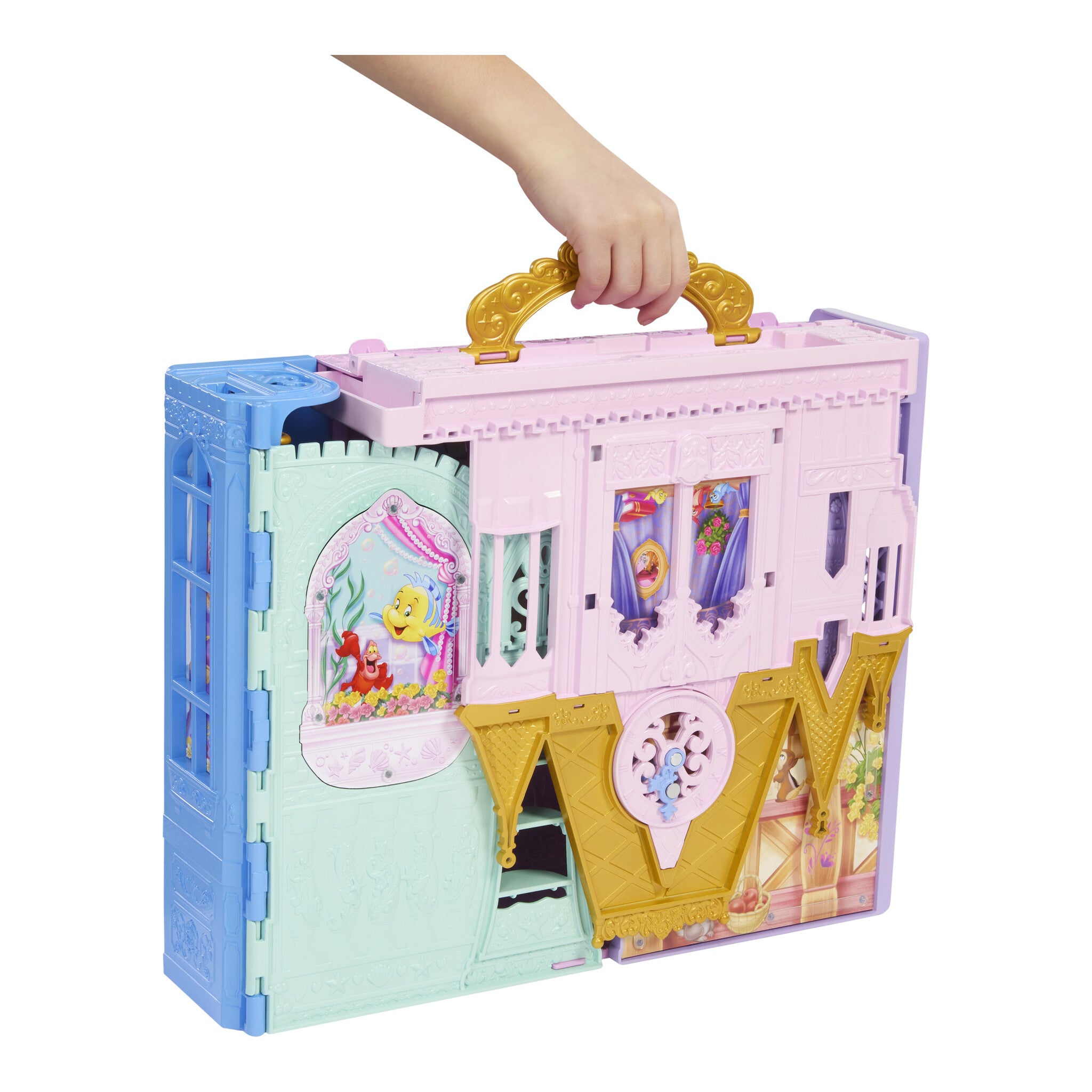 Disney Princess Rapunzel Close & Carry Castle Playset with Doll