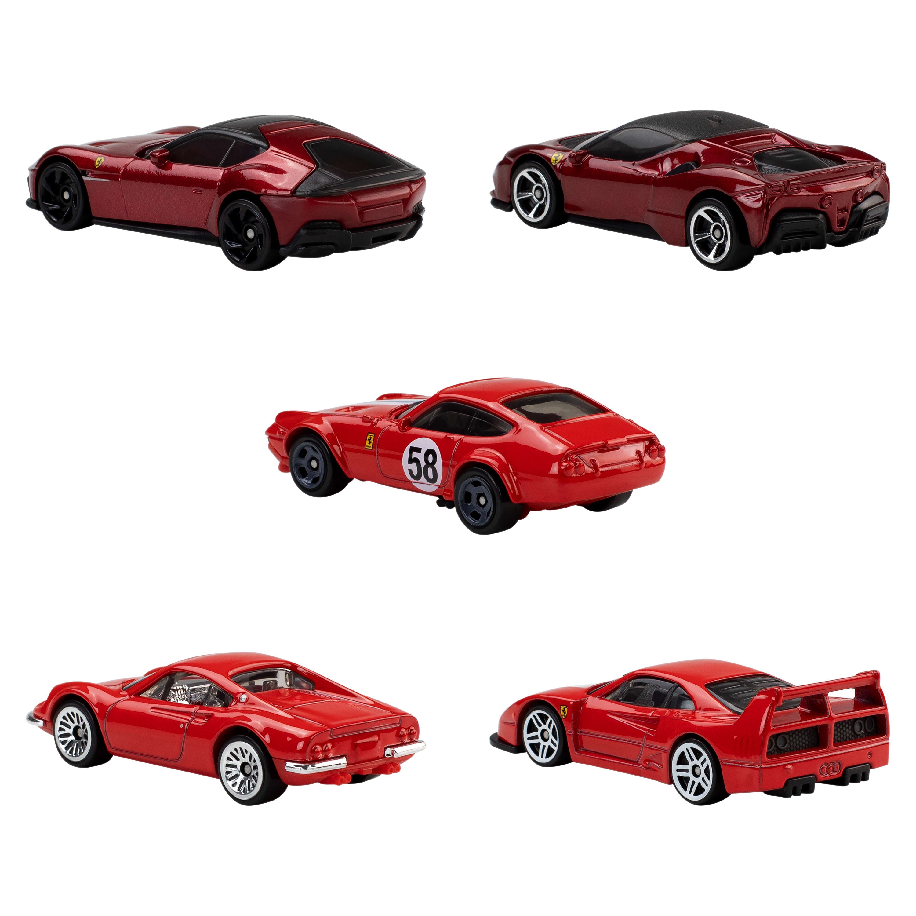 Hot Wheels Ferrari 5-Pack Die-Cast Cars 1:64 Scale