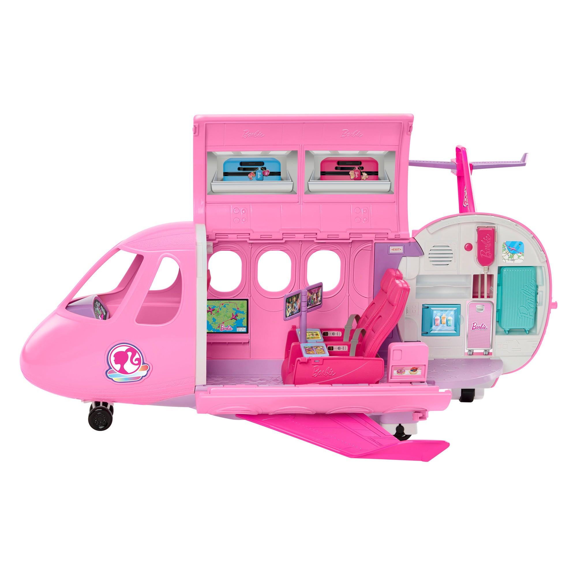 Barbie Dream Plane Playset with Sounds, Microphone & 14 Accessories