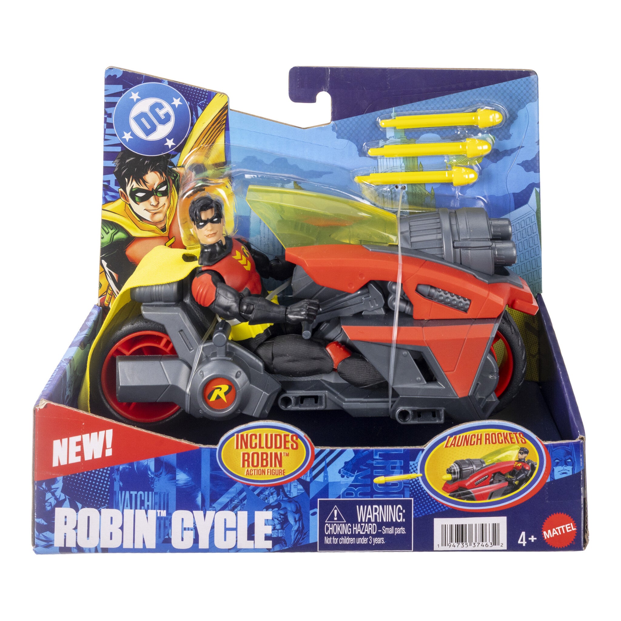 Mattel DC Robin 6.5-Inch Action Figure and Robin Cycle Vehicle