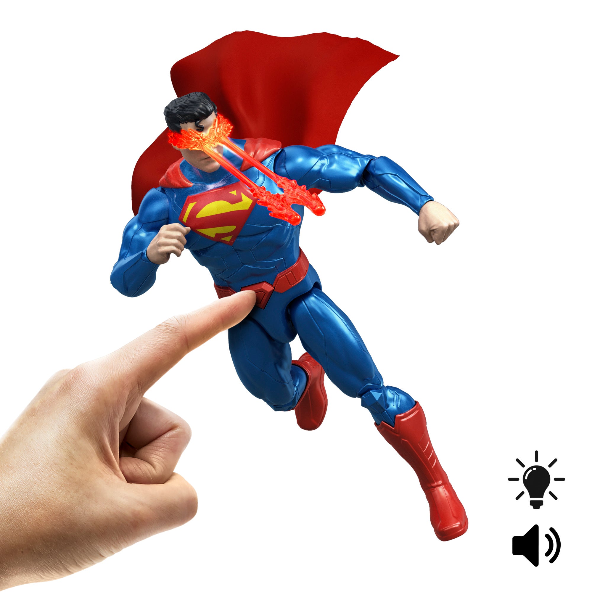 Mattel DC Premier Heat Vision Superman Action Figure with Lights and Sounds
