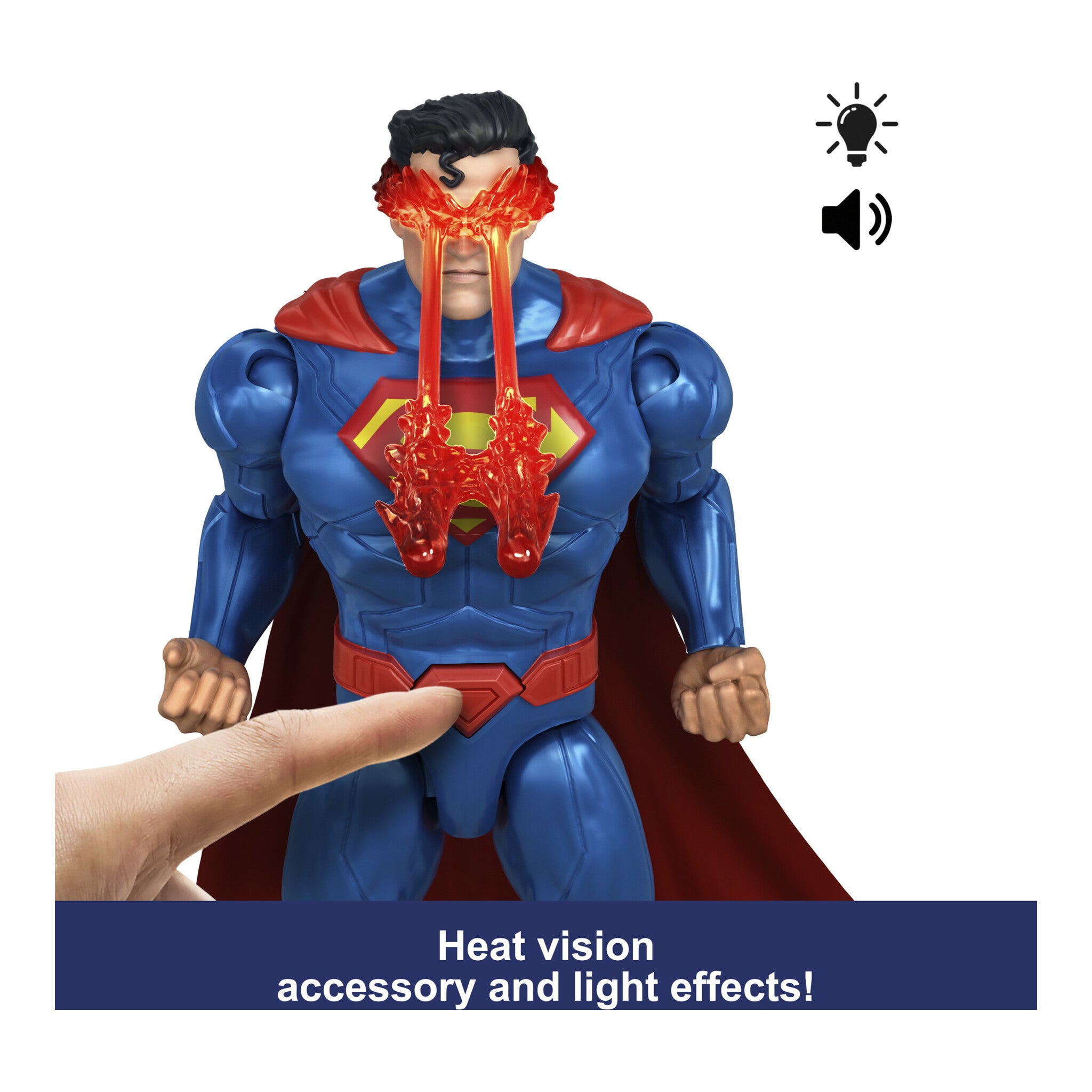 Mattel DC Premier Heat Vision Superman Action Figure with Lights and Sounds
