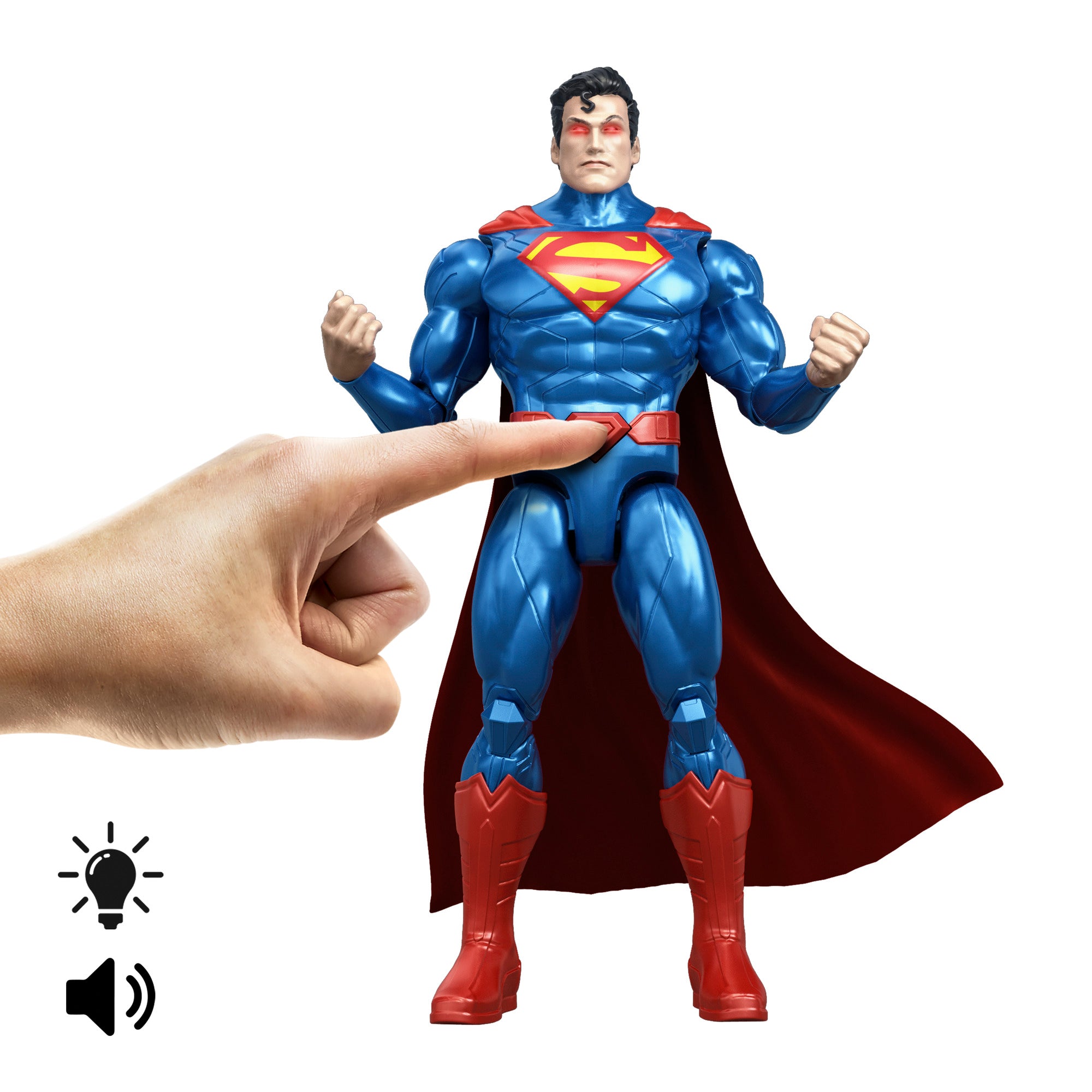 Mattel DC Premier Heat Vision Superman Action Figure with Lights and Sounds