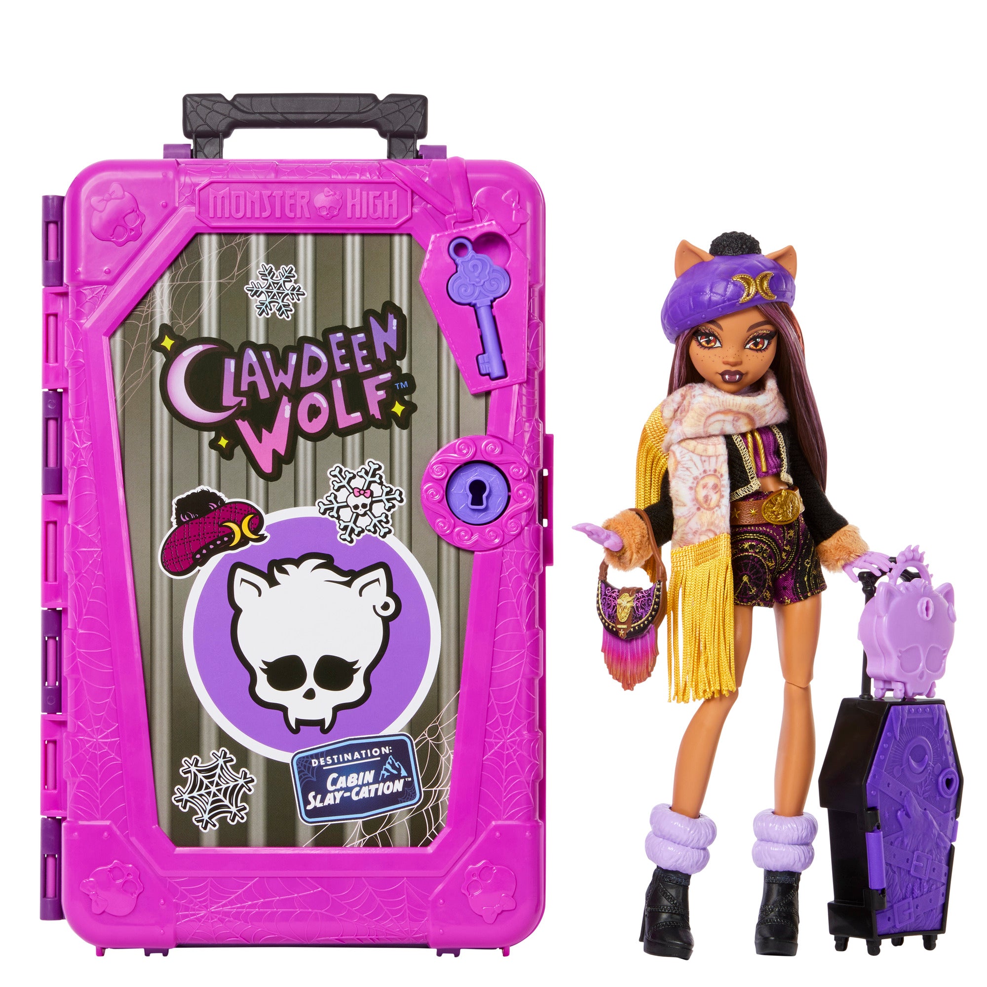Monster High Skulltimate Secrets Cabin Slay-Cation Clawdeen Wolf Doll and Accessories