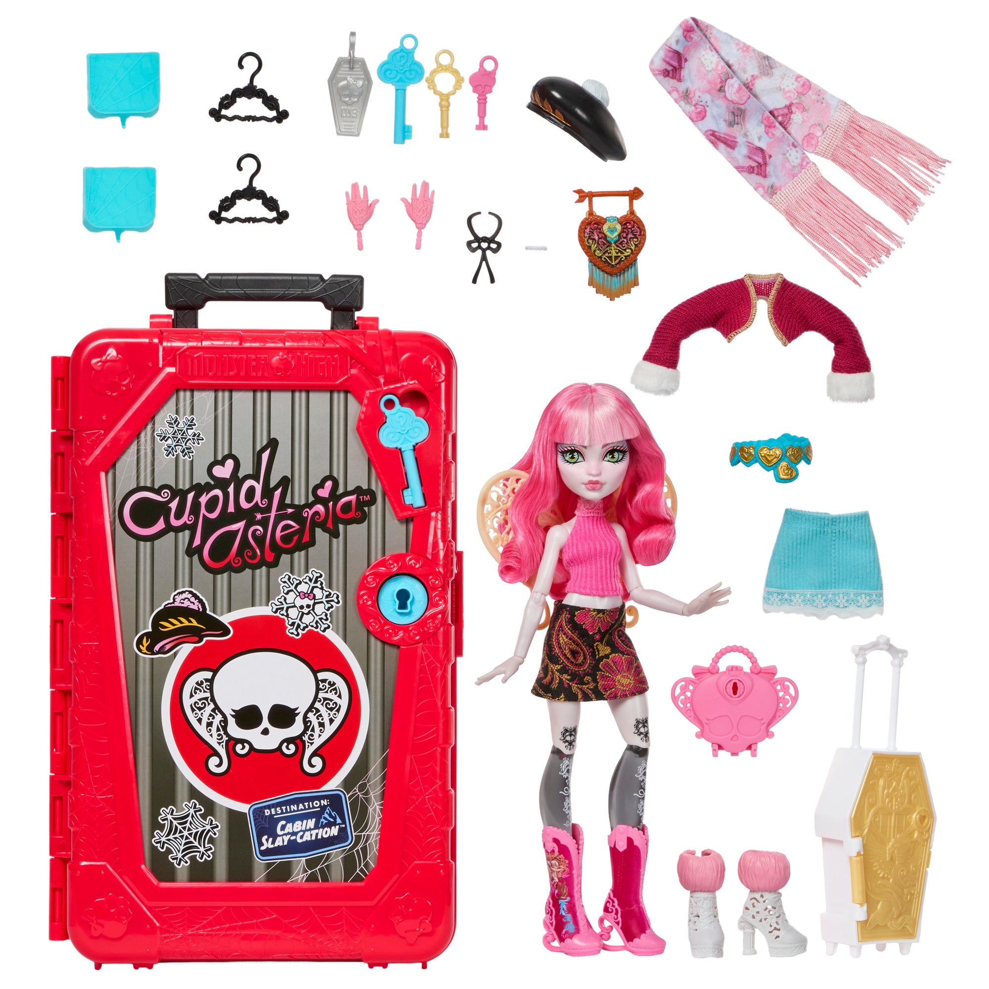 Monster High Skulltimate Secrets Cabin Slay-Cation Cupid Asteria Doll & Playset