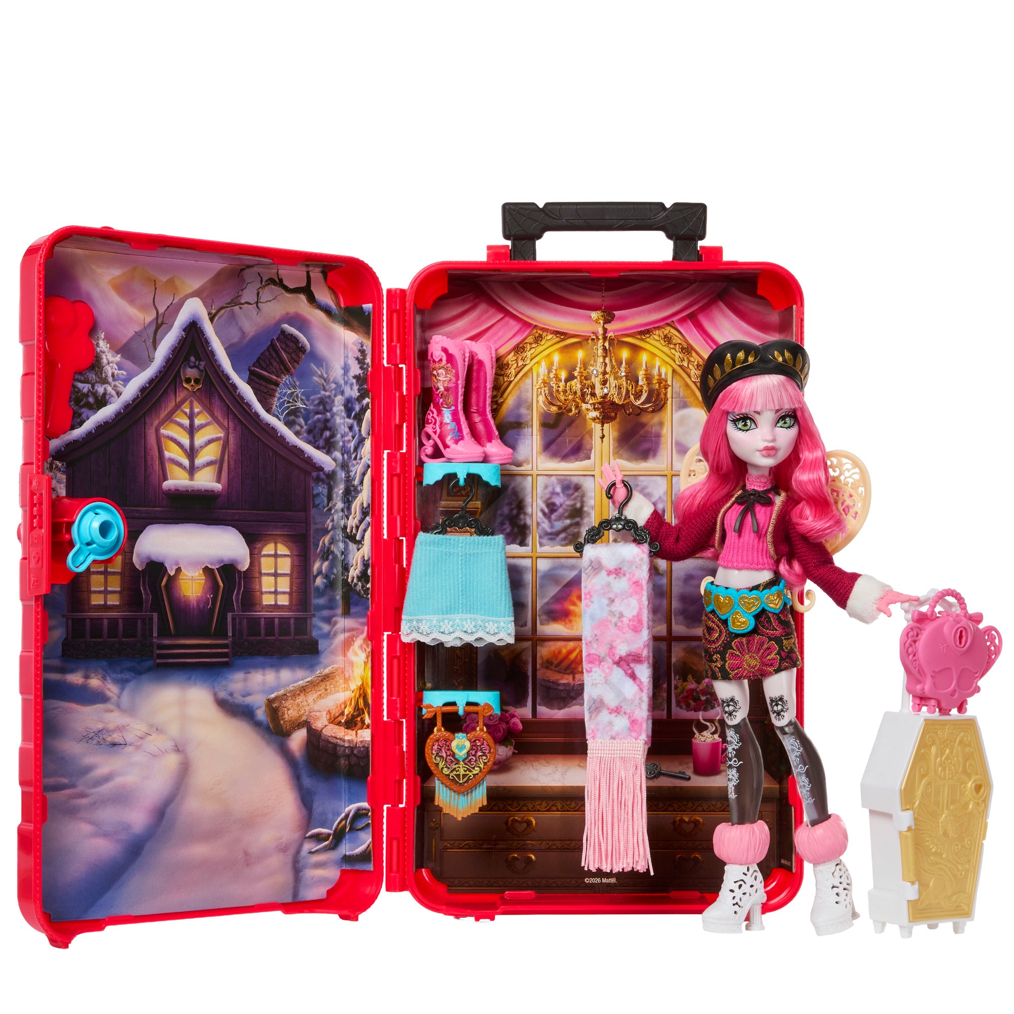 Monster High Skulltimate Secrets Cabin Slay-Cation Cupid Asteria Doll & Playset