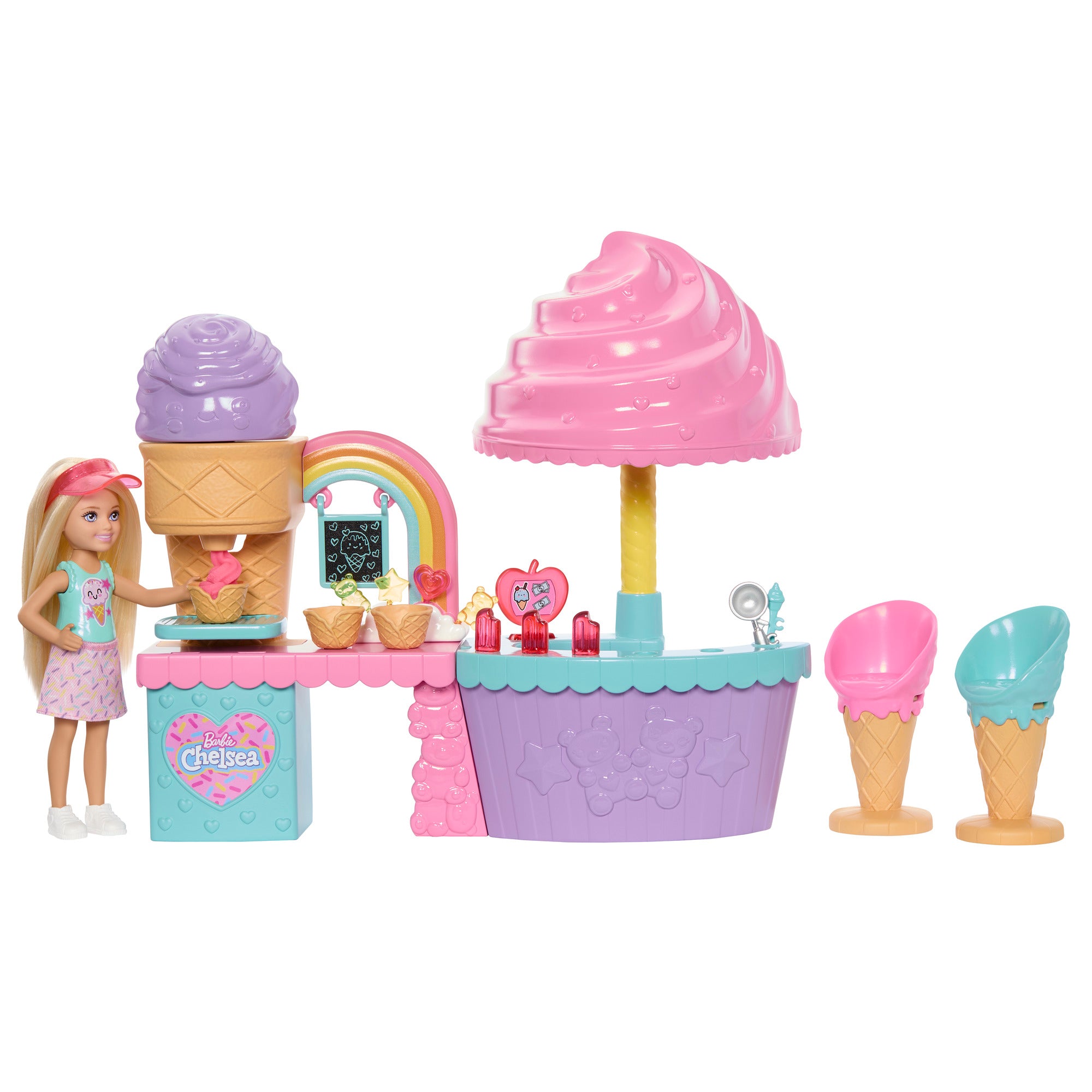 Barbie Club Chelsea Ice Cream Shop Playset with Doll and Accessories