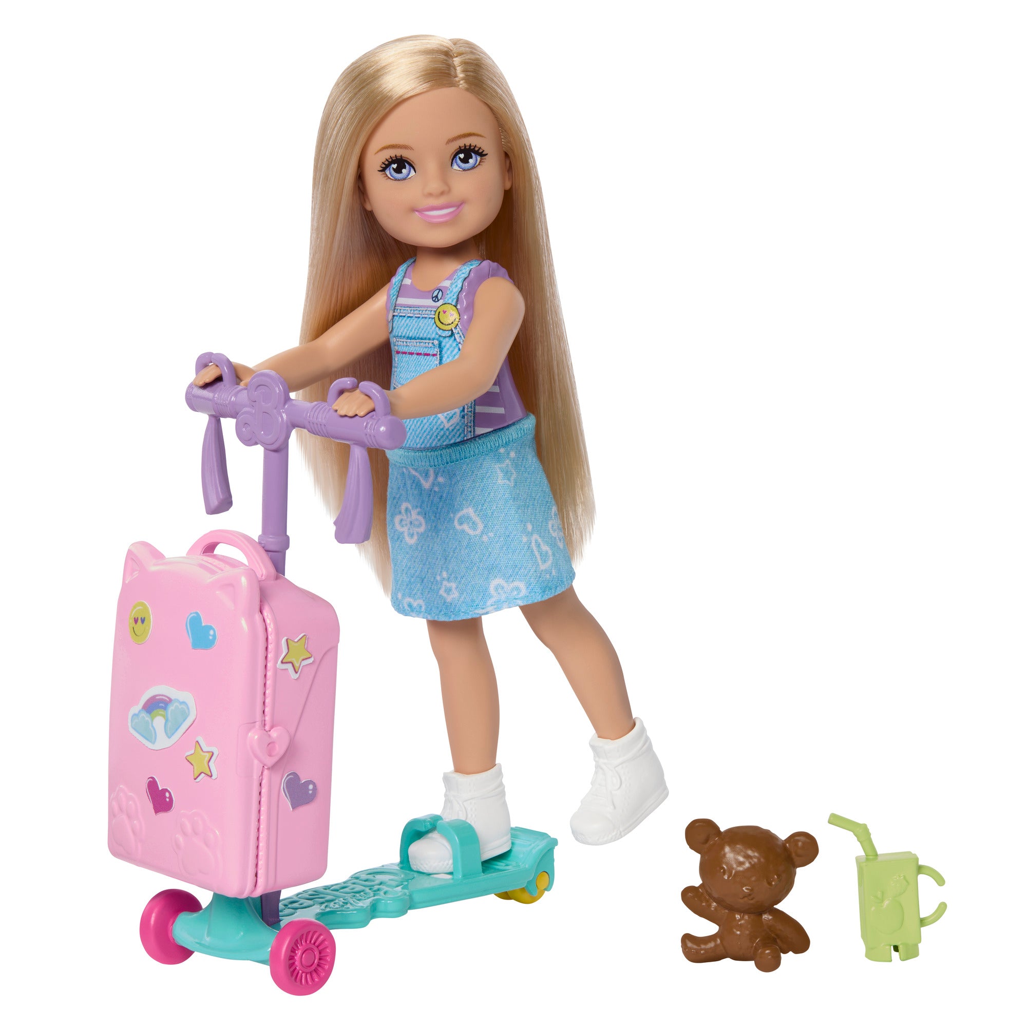 Barbie Club Chelsea Limitless Adventure Doll with Scooter Suitcase and Accessories