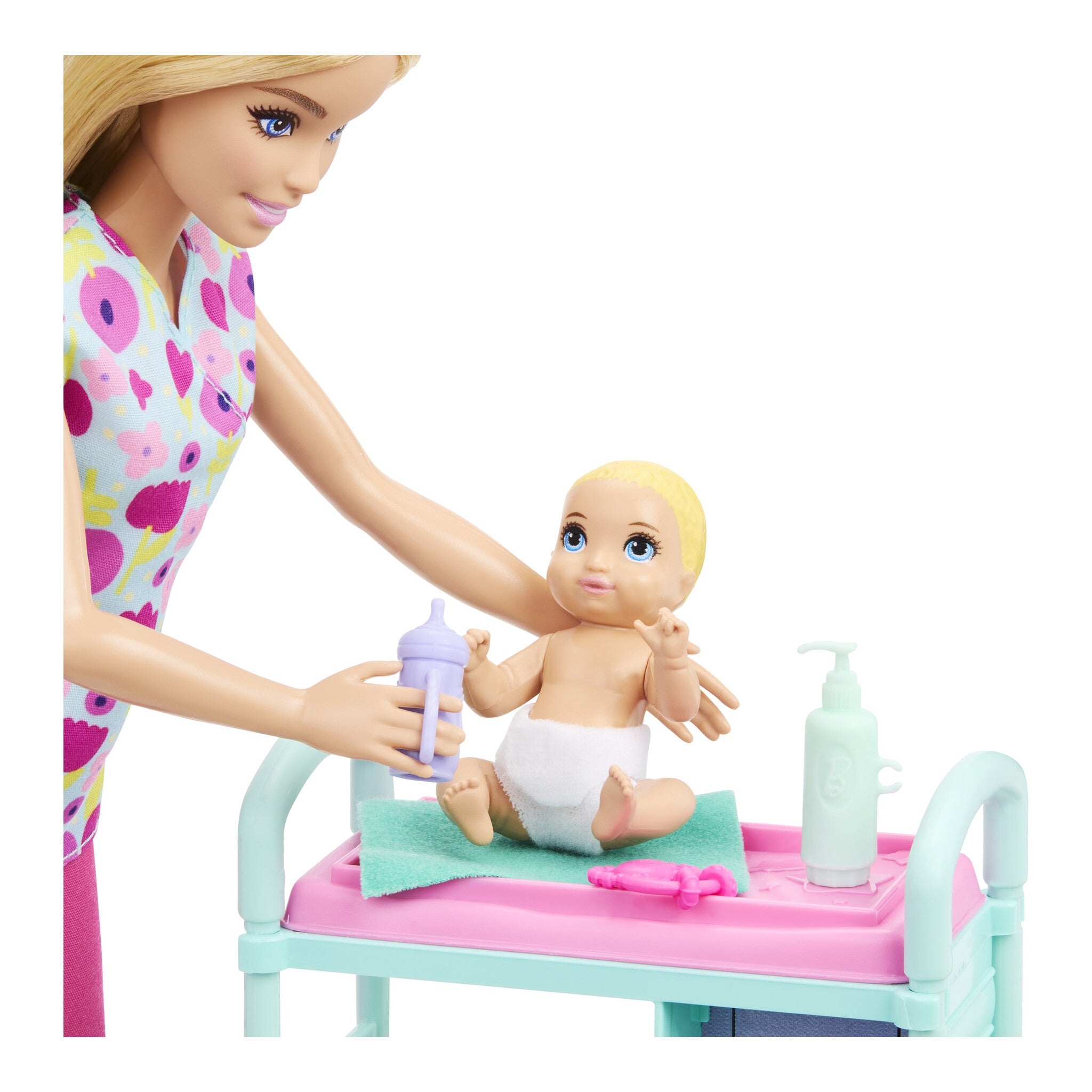 Barbie Careers Baby Doctor Playset with Blonde Doll and Twin Babies