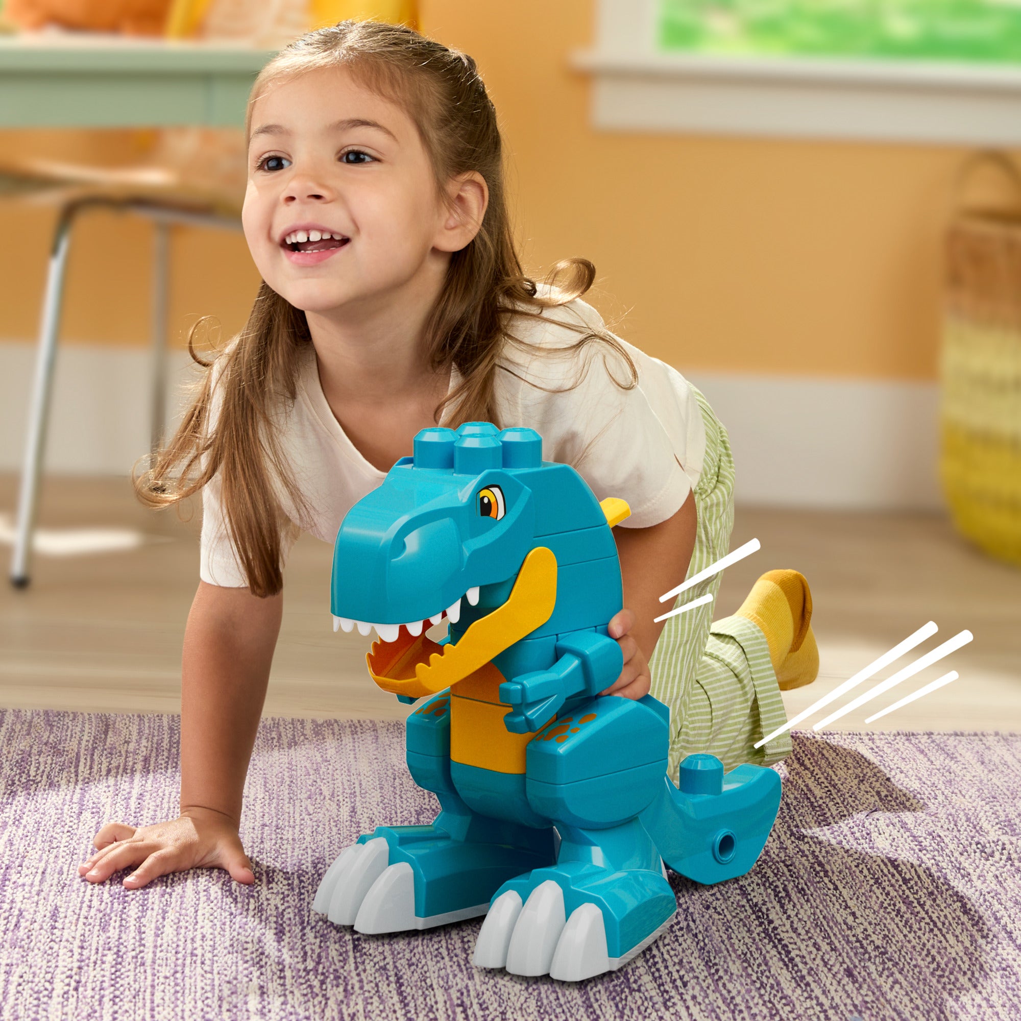 MEGA BLOKS Build & Chomp Dinosaur 3-in-1 Building Set, 25 Pieces
