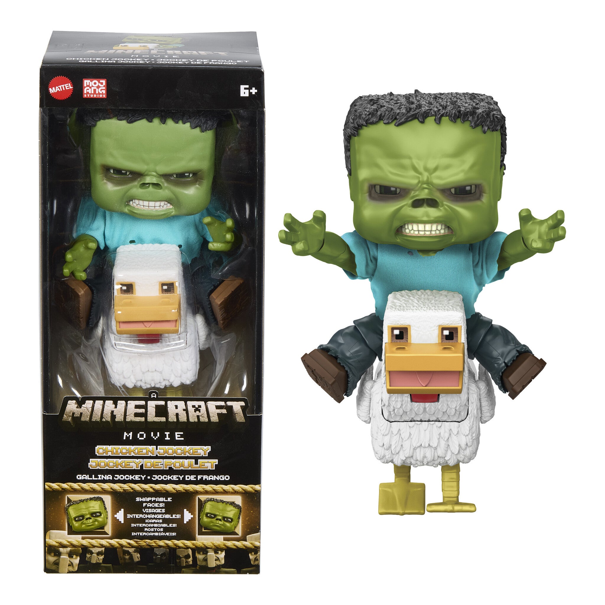 Mattel Minecraft: A Minecraft Movie Large Scale Chicken Jockey Figure Set