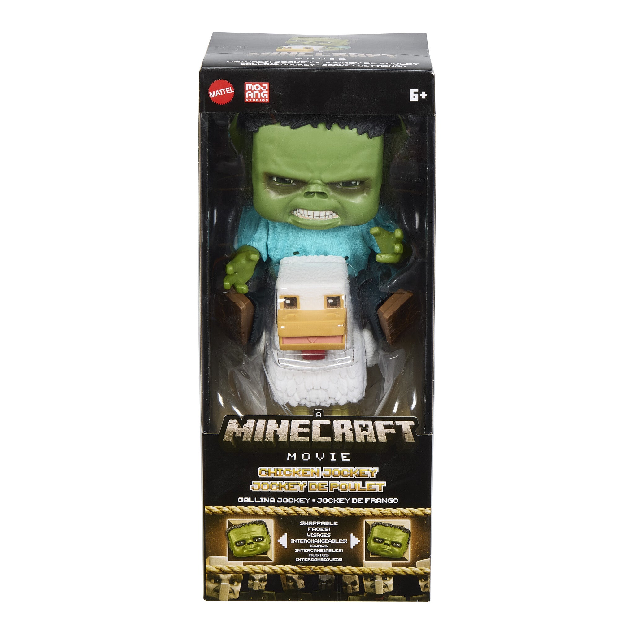 Mattel Minecraft: A Minecraft Movie Large Scale Chicken Jockey Figure Set