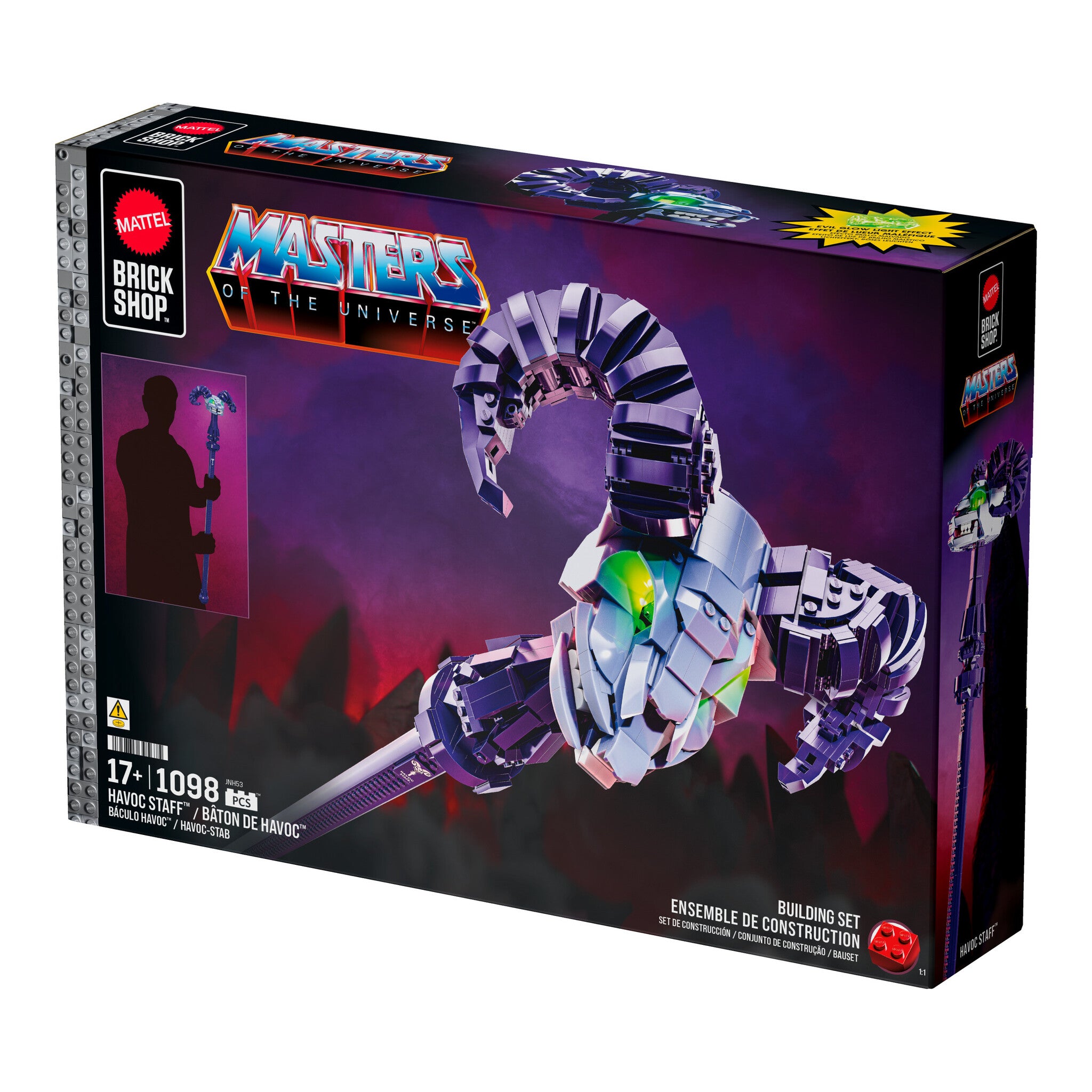 Mattel Brick Shop Masters of the Universe Skeletor Havoc Staff Building Set