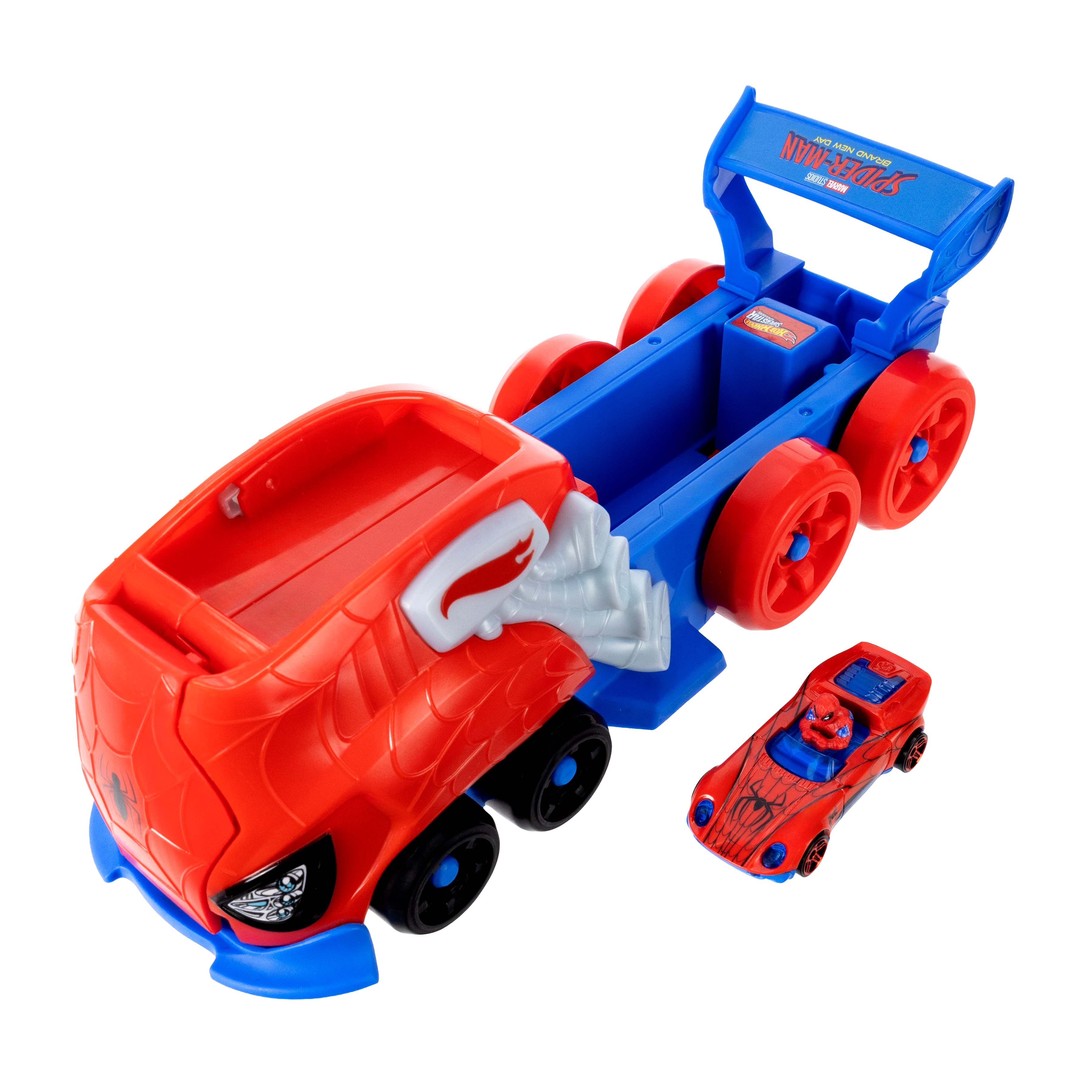 Hot Wheels Superstar Speeders Spider-Man Launcher with Die-Cast Car