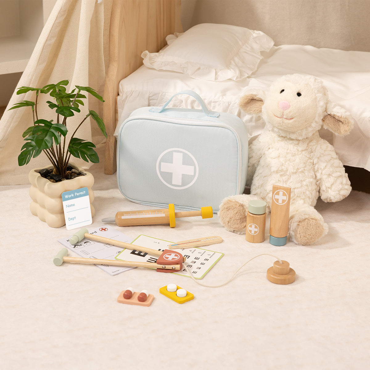 Tooky Toy Little Doctor Wooden Medical Role-Play Set
