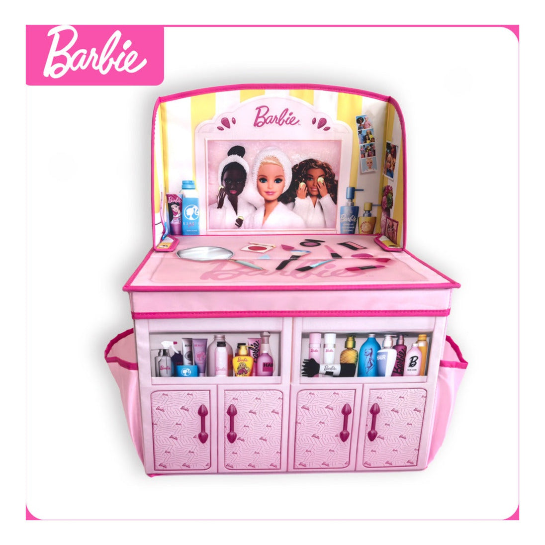 Barbie 2-in-1 Foldable Role-Play Vanity Storage Chest