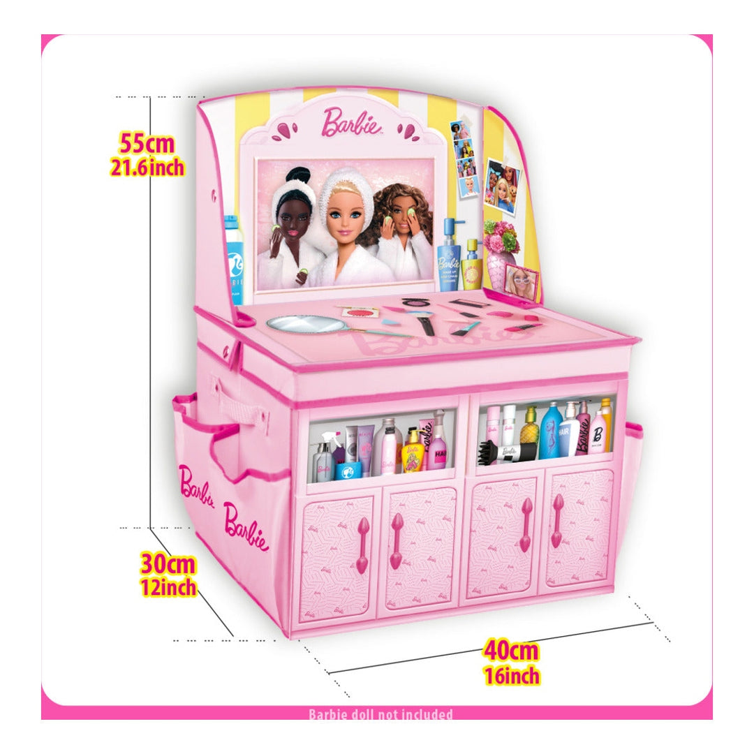 Barbie 2-in-1 Foldable Role-Play Vanity Storage Chest