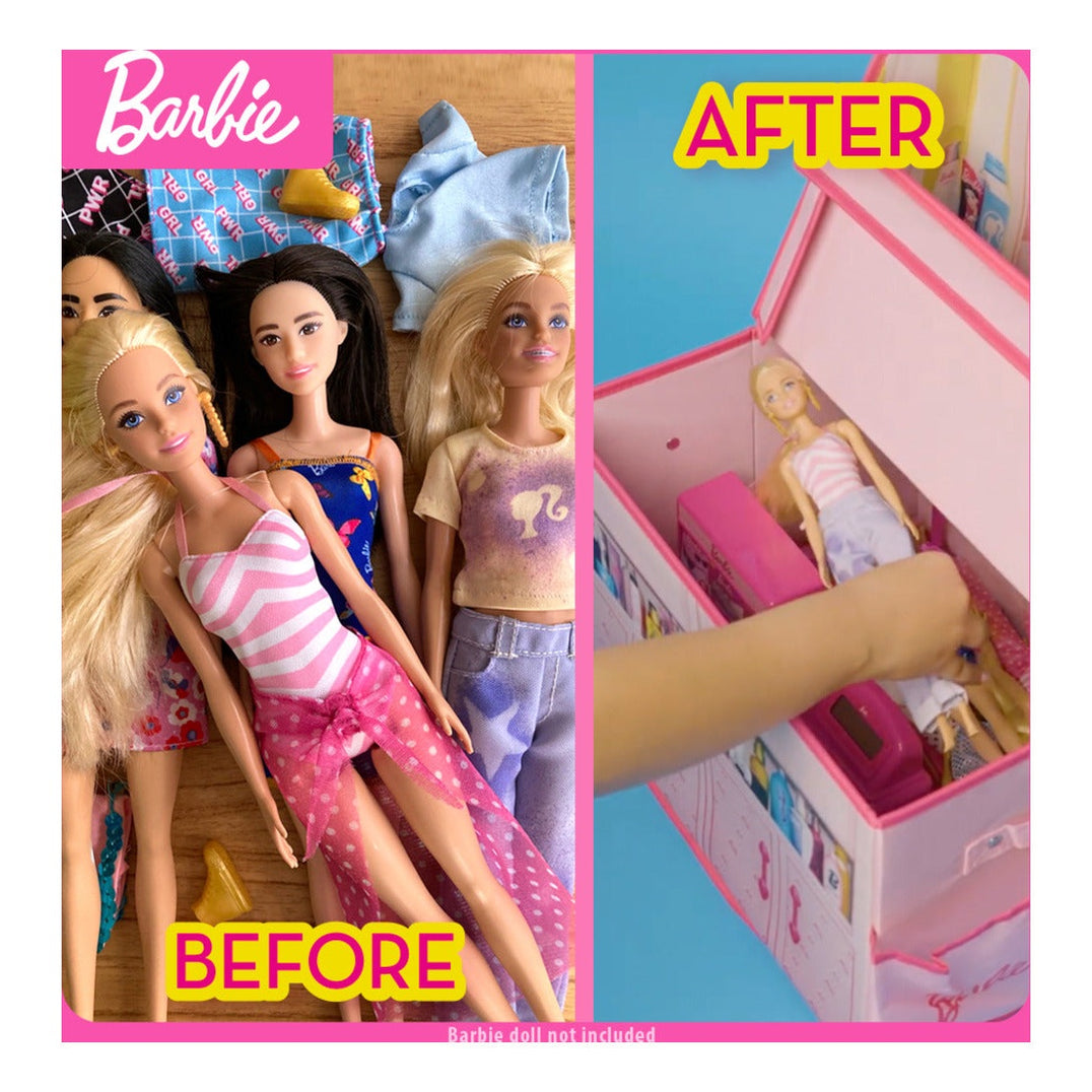 Barbie 2-in-1 Foldable Role-Play Vanity Storage Chest