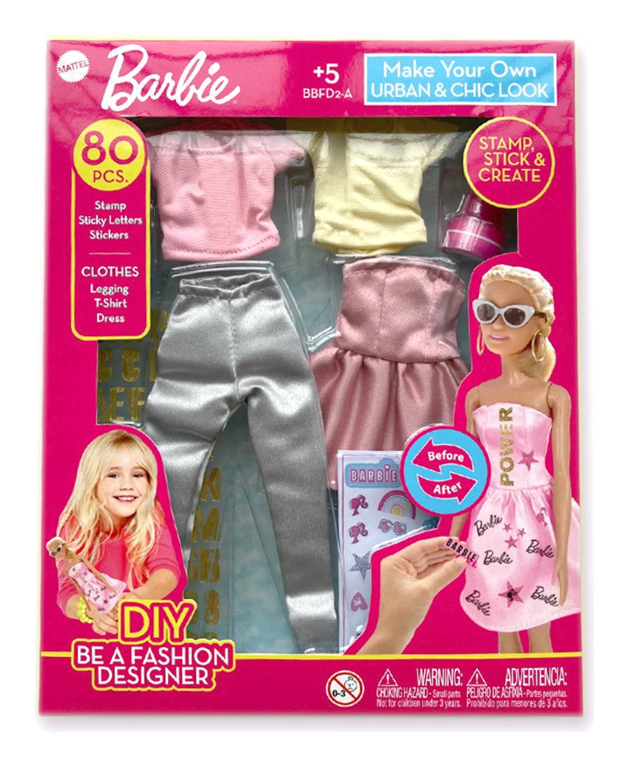 Barbie Make Your Own Urban & Chic Outfit Set – 80 Pieces