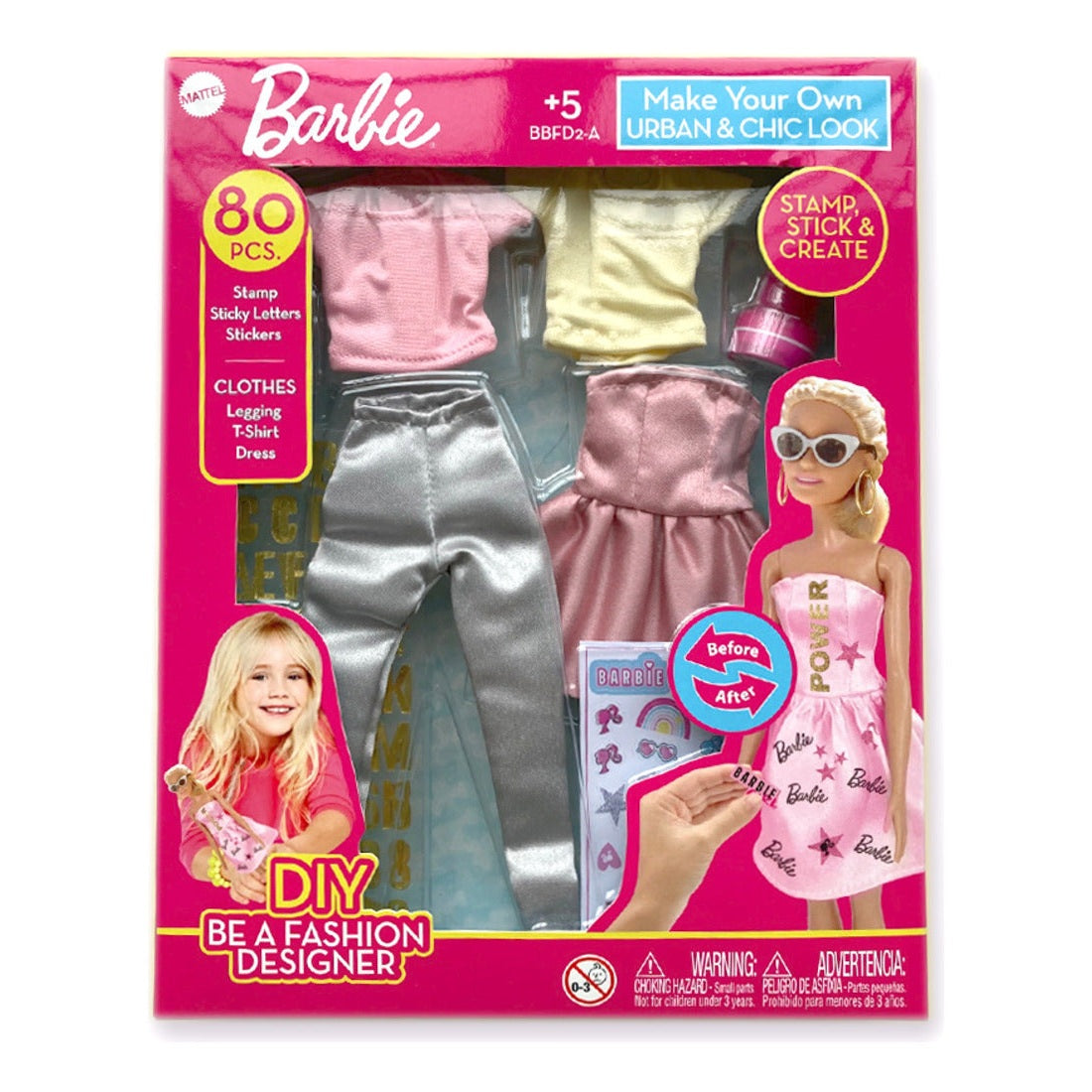 Barbie Make Your Own Urban & Chic Outfit Set – 80 Pieces