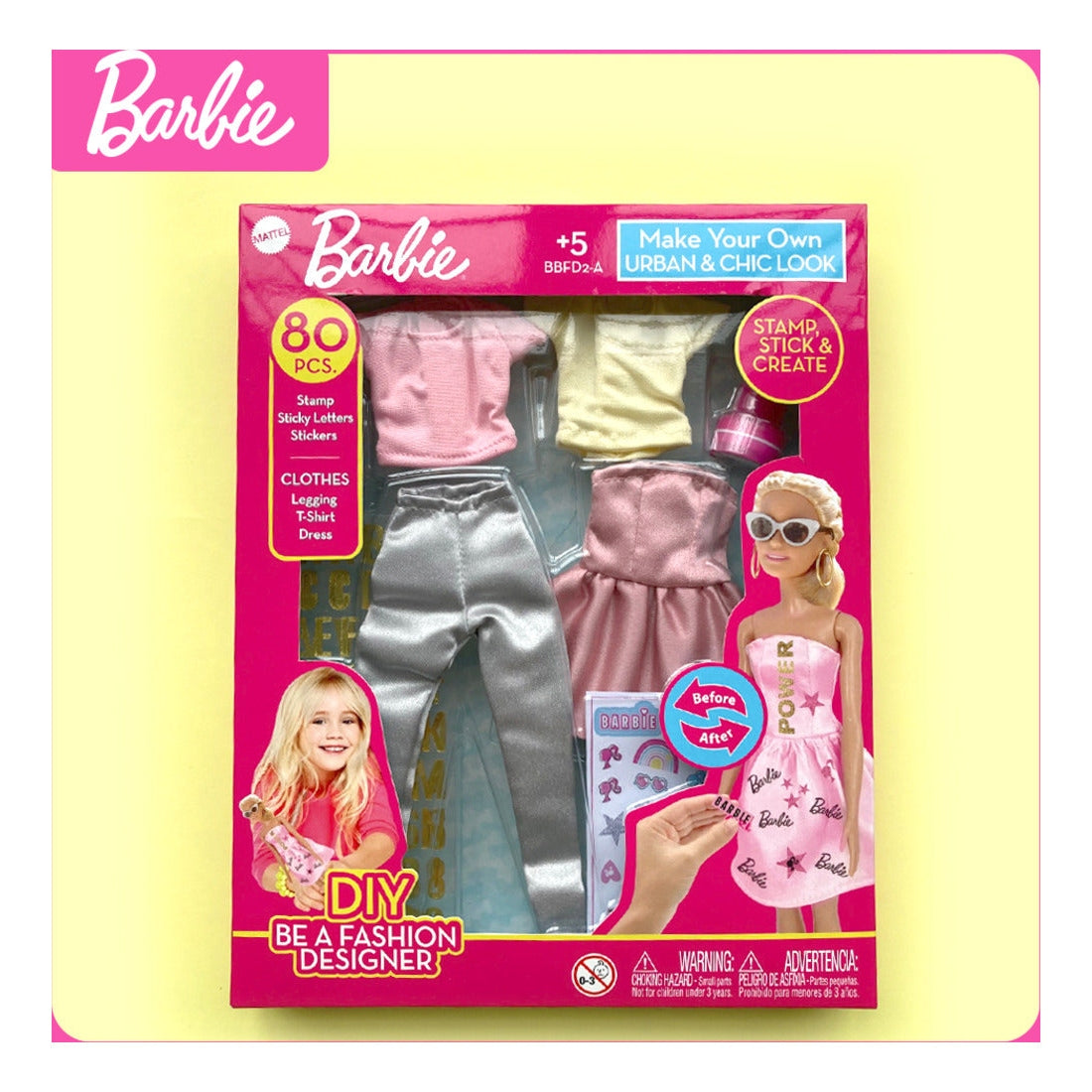Barbie Make Your Own Urban & Chic Outfit Set – 80 Pieces