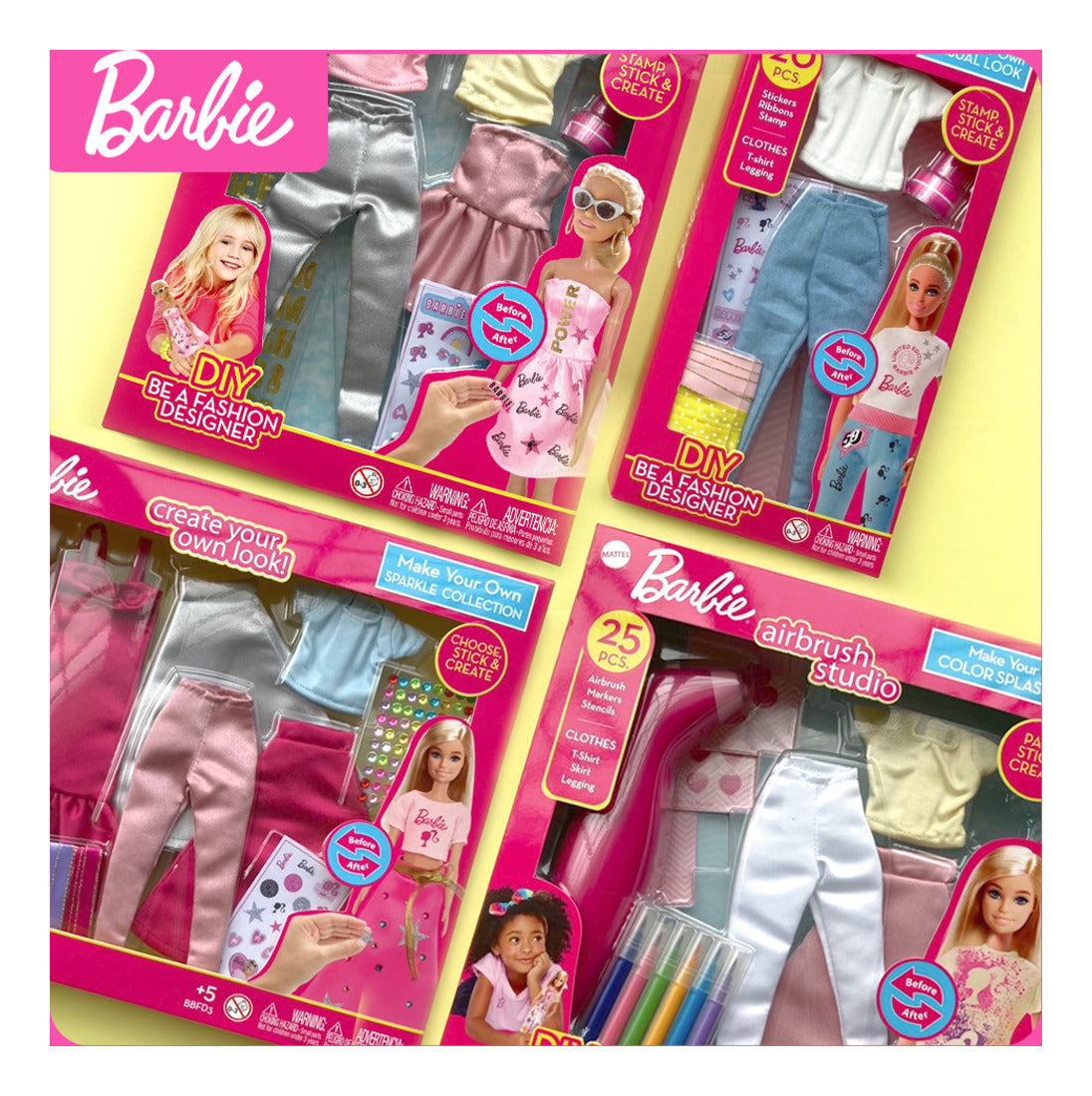 Barbie DIY Airbrush Studio Colour Splash Look Fashion Kit