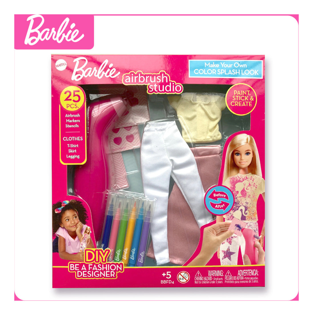 Barbie DIY Airbrush Studio Colour Splash Look Fashion Kit