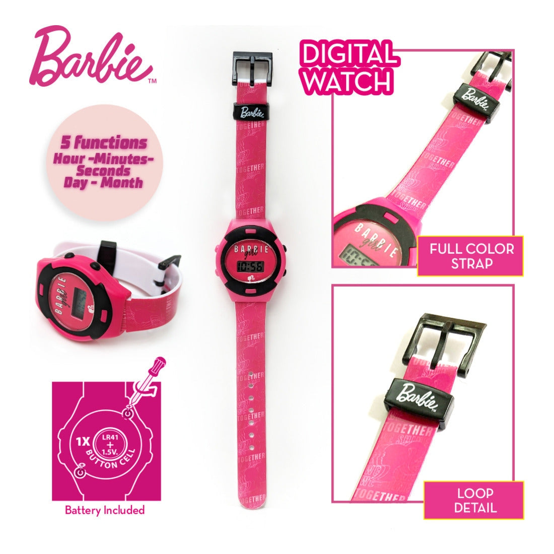 Barbie 3-in-1 Fashion Gift Set with Watch, Sunglasses & Wallet