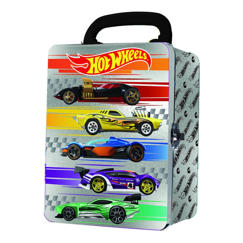 Hot Wheels Silver Metal Car Storage Case for 18 Cars