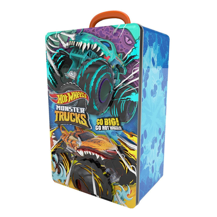 Hot Wheels Monster Trucks Metal Storage Case for 6 Trucks