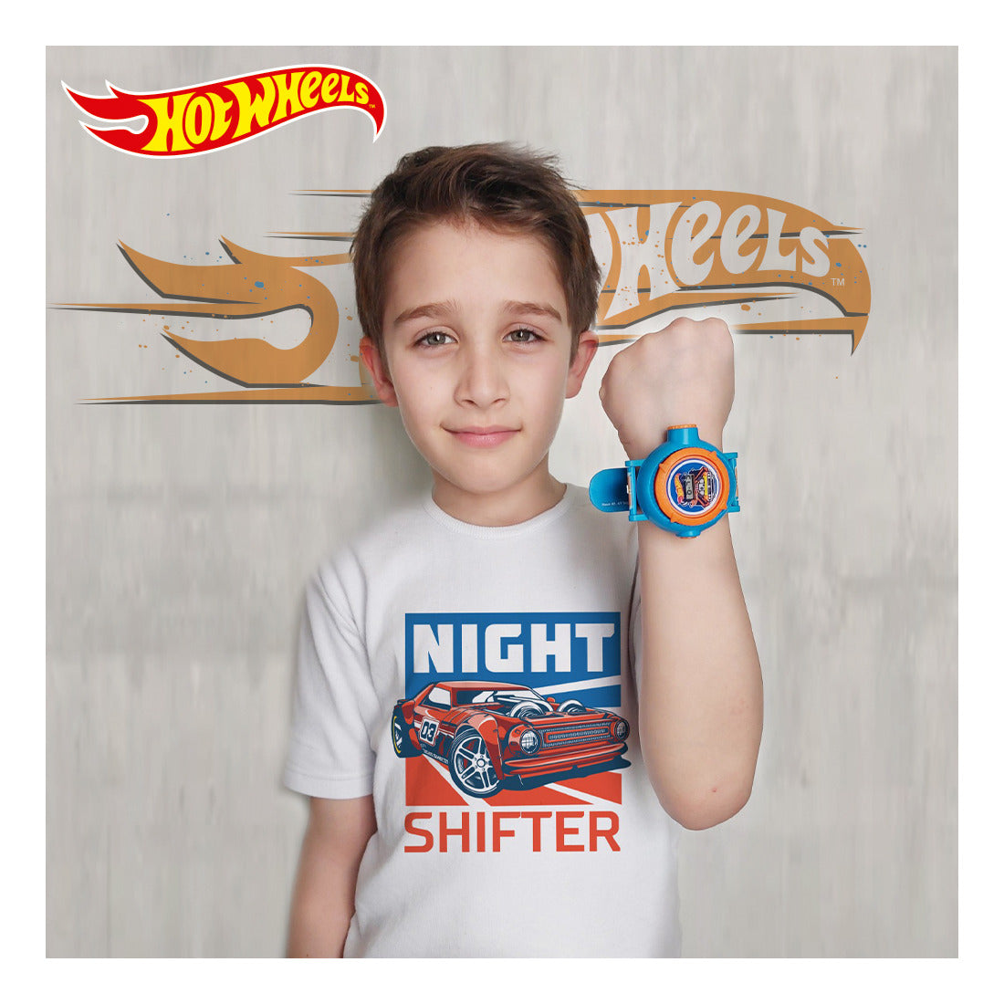 Hot Wheels Projector LCD Watch With 10 Diff Images