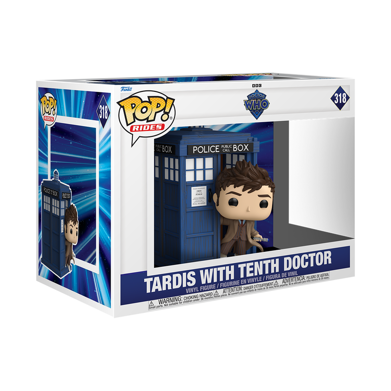 Funko Pop! Rides Deluxe Doctor Who TARDIS with Tenth Doctor Vinyl Figure