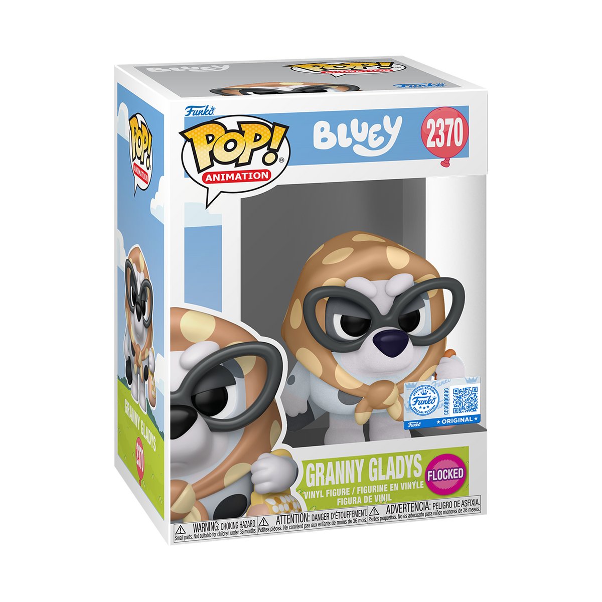 Funko Pop! Animation Bluey Granny Gladys Muffin Flocked Vinyl Figure #2370