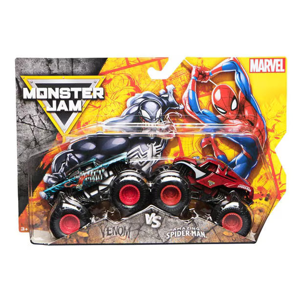 Monster Jam 1:64 Marvel Die Cast 2 Pack - Venom Vs The Amazing Spider-Man 681147026445