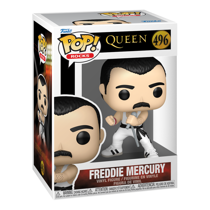 Funko Pop! Rocks Queen Freddie Mercury White Singlet #496