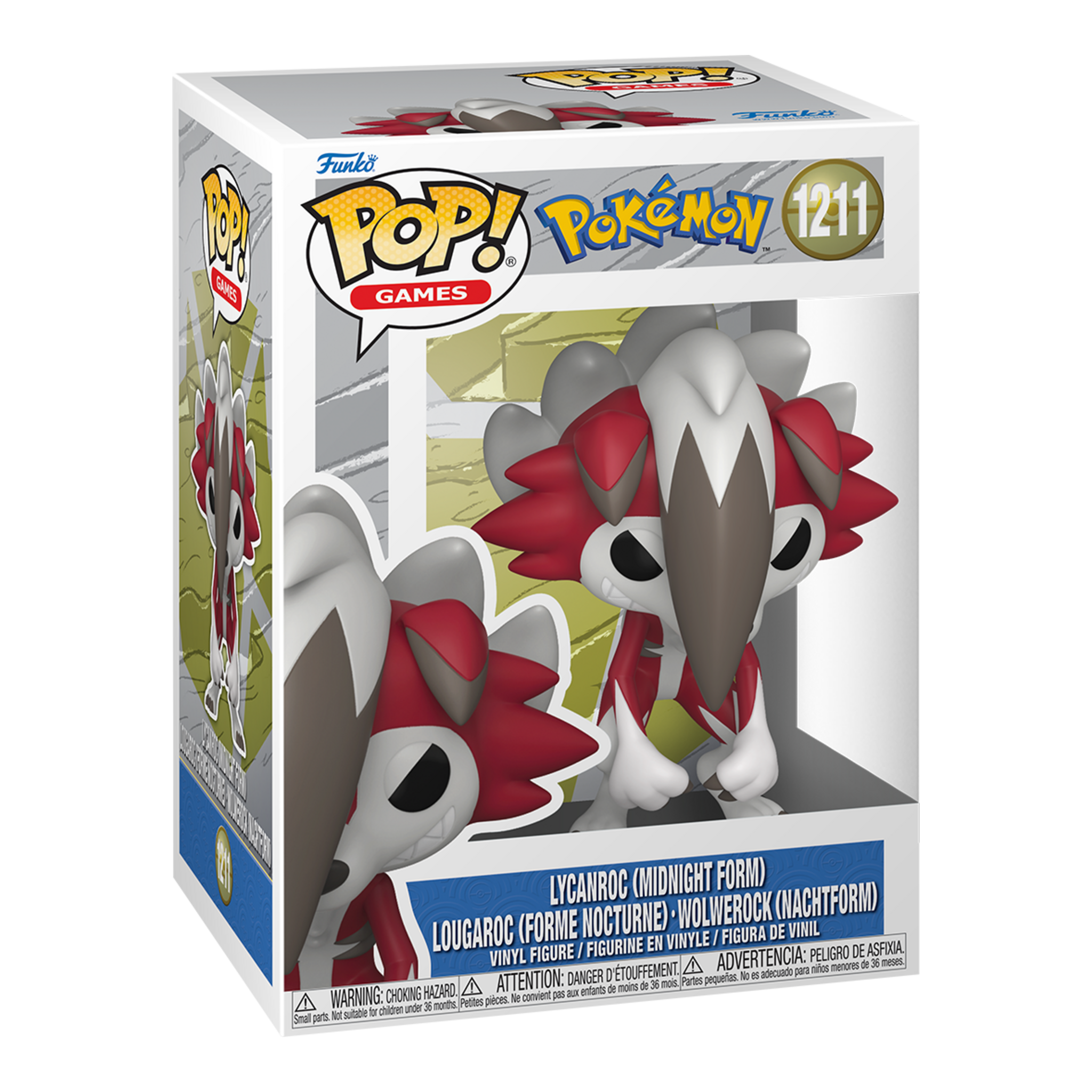 Funko Pop! Games Pokémon Lycanroc Midnight Form Vinyl Figure #1211