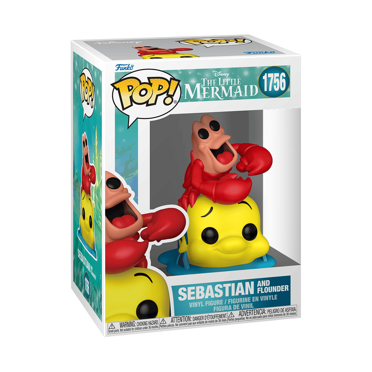 Funko Pop! Disney The Little Mermaid Sebastian & Flounder Vinyl Figure 889698932189