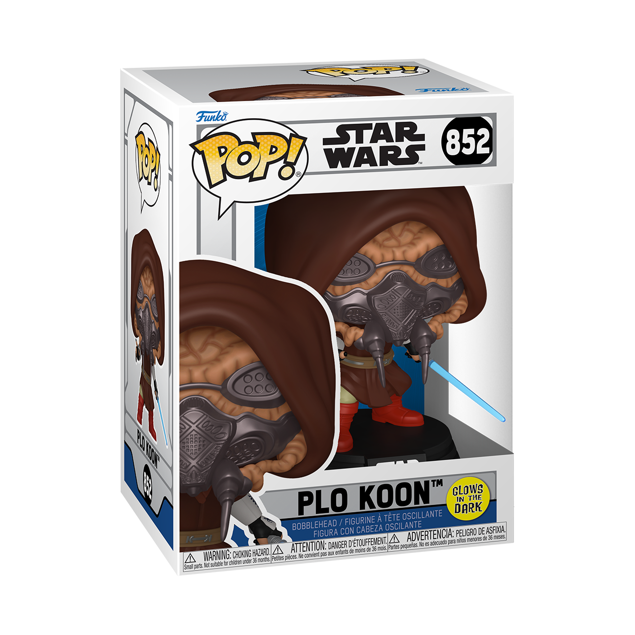 Funko Pop! Star Wars Plo Koon Glow-in-the-Dark Vinyl Bobblehead #852
