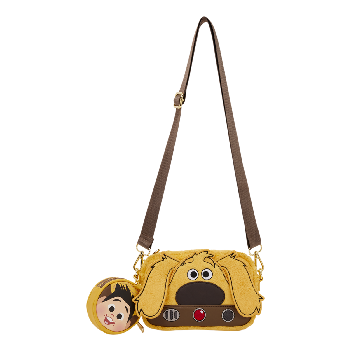 Loungefly Disney Pixar Up Dug Sling Crossbody Bag with Coin Bag