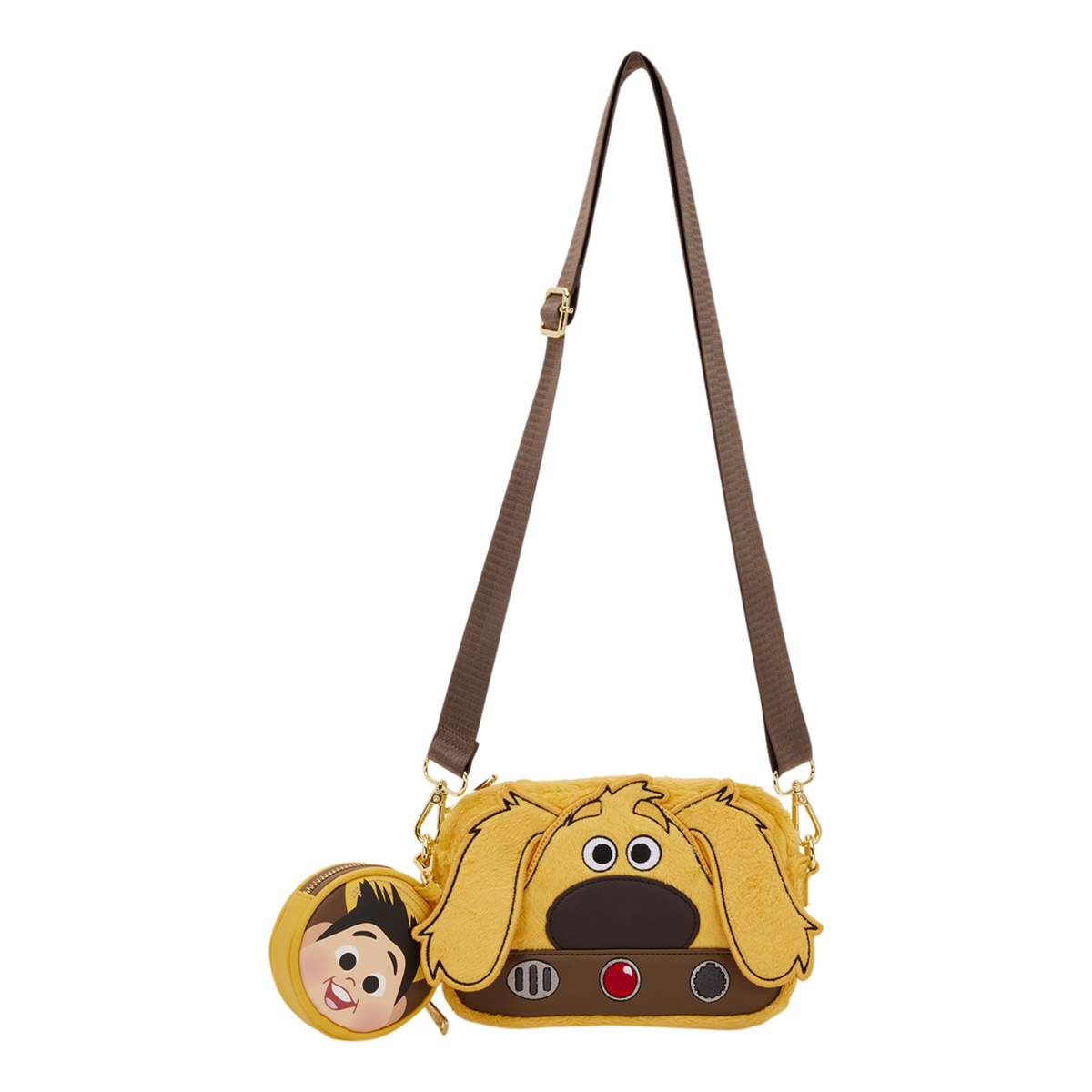 Loungefly Disney Pixar Up Dug Sling Crossbody Bag with Coin Bag