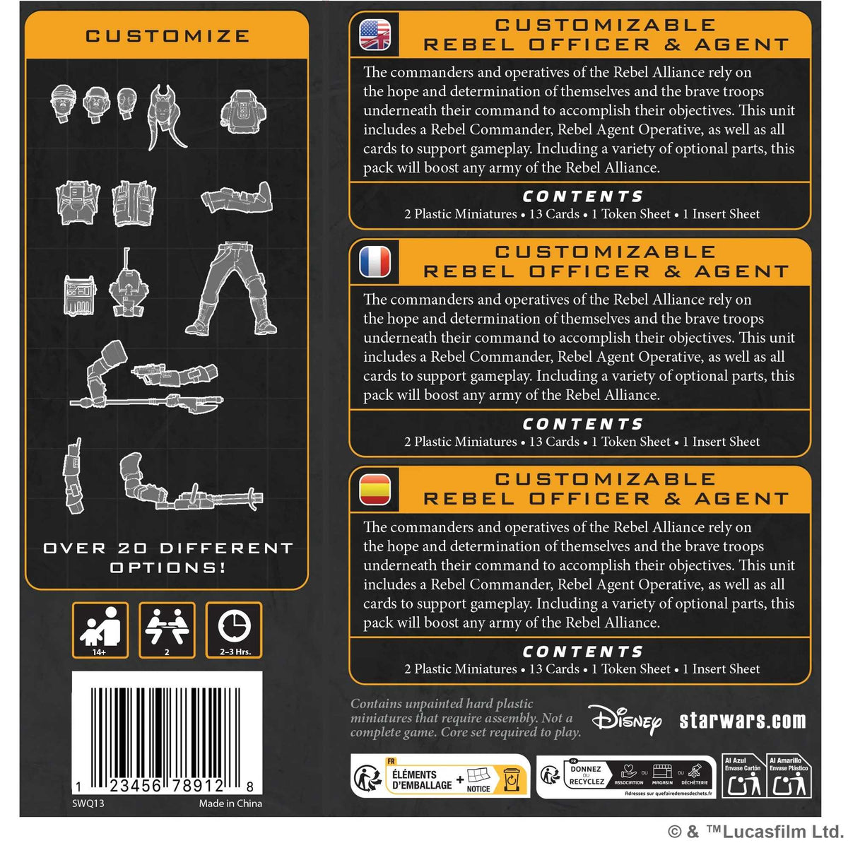 Star Wars: Legion – Customisable Rebel Officer & Agent