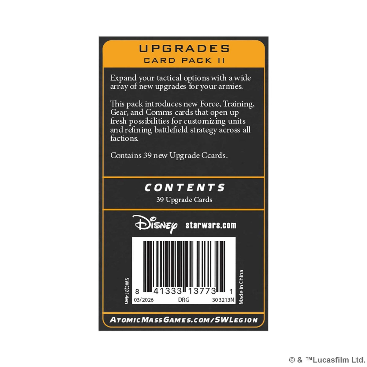 Star Wars: Legion Upgrades Card Pack II