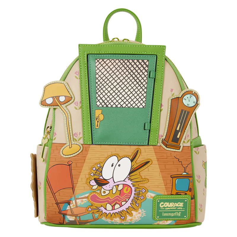 Loungefly Courage the Cowardly Dog Lenticular Mini Backpack