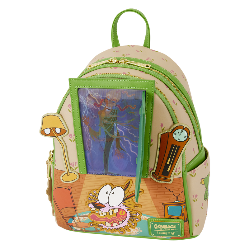 Loungefly Courage the Cowardly Dog Lenticular Mini Backpack