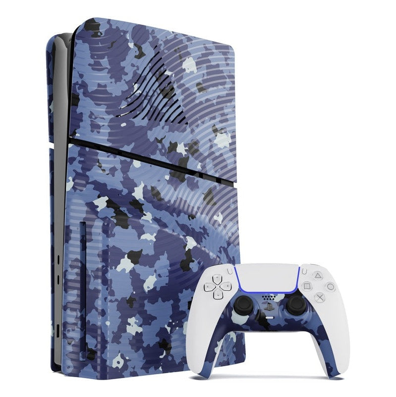 Maxx Tech Blue Wave Camo Faceplates Kit for PS5 Slim