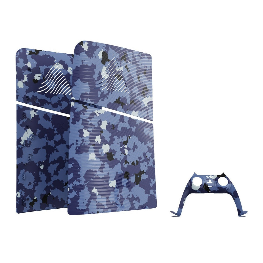 Maxx Tech Blue Wave Camo Faceplates Kit for PS5 Slim