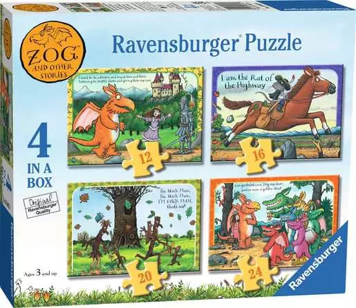 Ravensburger - Zog & Other Stories 4 in Box (12, 16, 20, 24 piece) Jigsaw Puzzle
