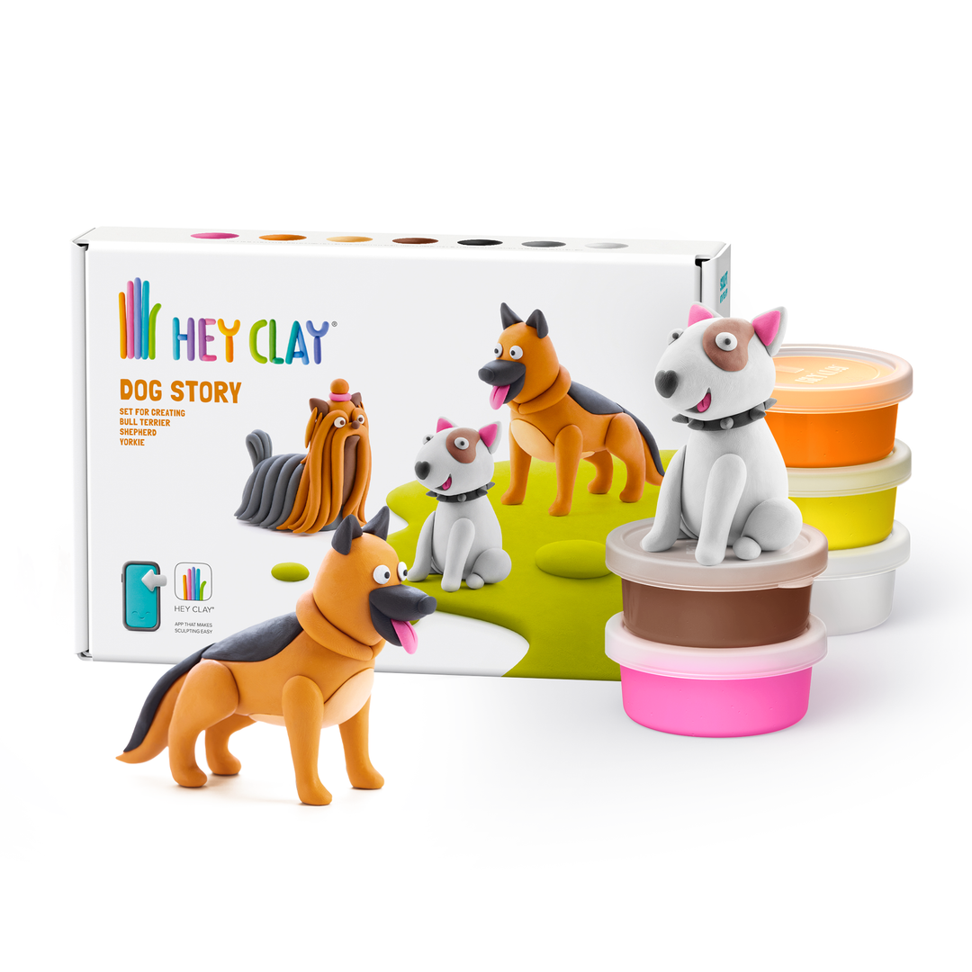 Hey Clay Dog Story 6-Can Modelling Clay Set